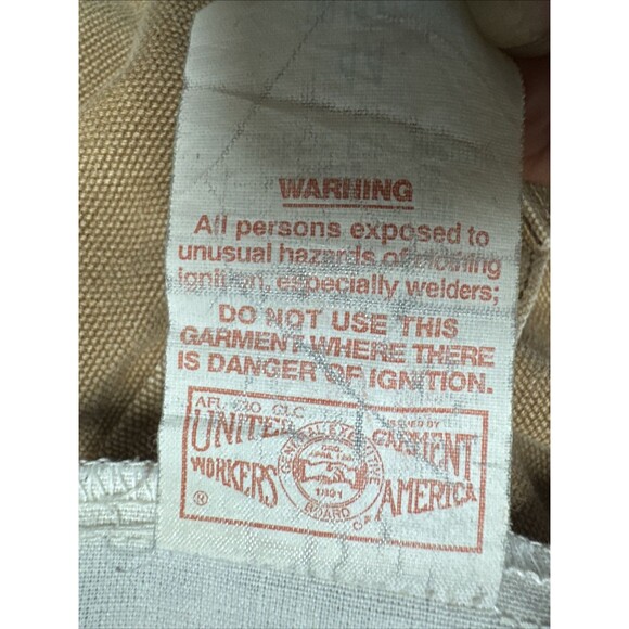 Vintage Carhartt Tan Brown  Carpenter Shorts Canvas Made In USA Men’s Size 44 - Picture 6 of 7